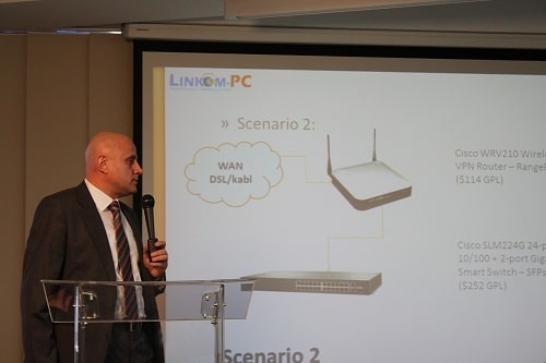the presentation of cisco smb it solutions for small and medium enterprises was held 1121 - Linkom-PC