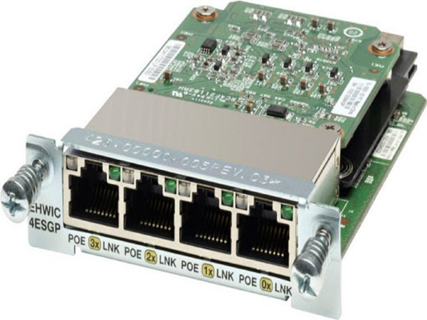 Cisco EHWIC-4ESG, Four port 10/100/1000 Ethernet switch interface card