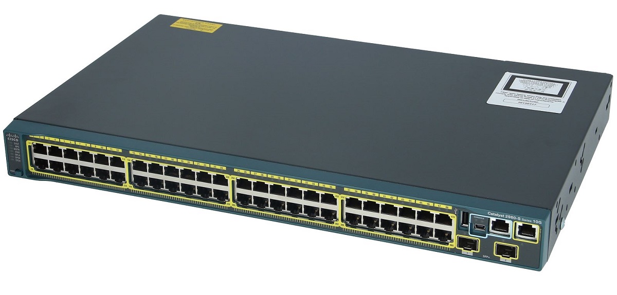 Cisco WS-C2960S-48TD-L 48 x 10/100/1000 RJ45 Ports 2 x 10G SFP LAN Base Switch 