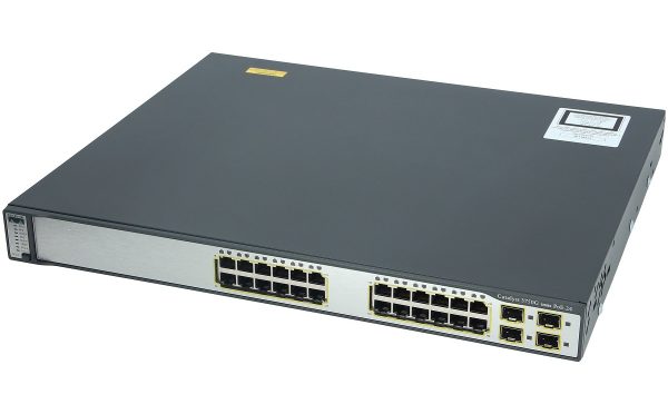 Cisco WS-C3750G-24PS-S, Catalyst 3750 24 10/100/1000T PoE + 4 SFP Standard Image
