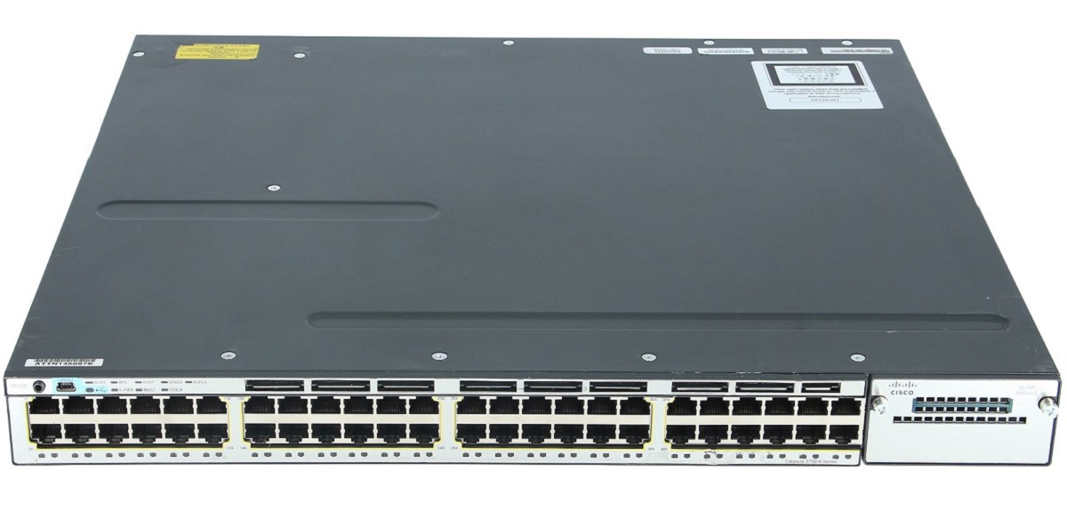 Cisco WS-C3750X-48P-L 48 puertos Switch de red Ethernet Gigabit Poe * Manchado * 