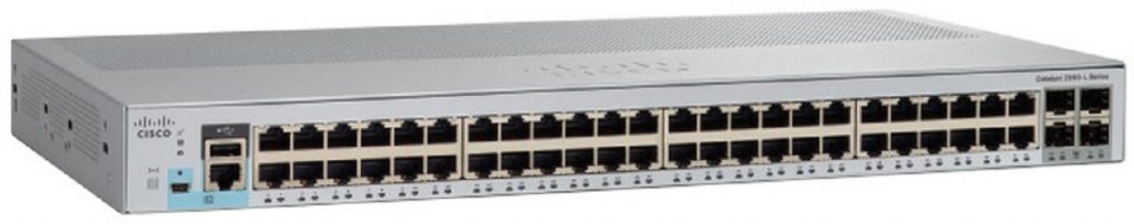 Cisco WS-C2960L-48PS-LL, Catalyst 2960L 48 port GigE with PoE, 4 x 1G SFP, LAN Lite