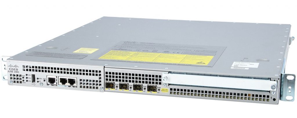 Cisco ASR1001, Cisco ASR1001 System,Crypto, 4 built-in GE, Dual P/S