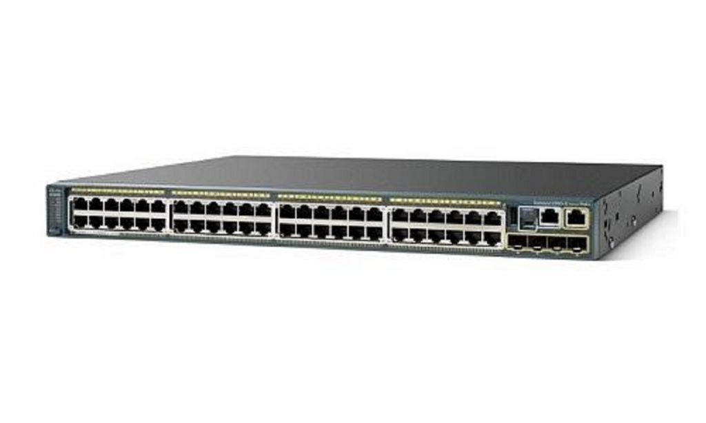Cisco WS-C2960S-F48LPS-L, Catalyst 2960-SF 48 FE, PoE 370W, 4 x SFP, LAN Base