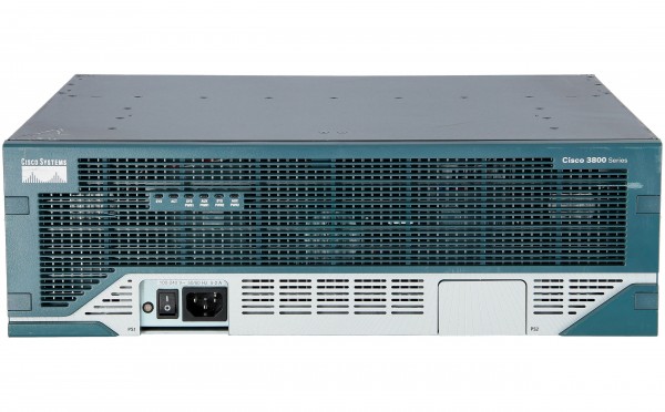 Cisco C3845-35UC/K9, 3845 w/ PVDM2-64,NME-CUE,35 CME/CUE/Ph lic,SP Serv,128F/512D