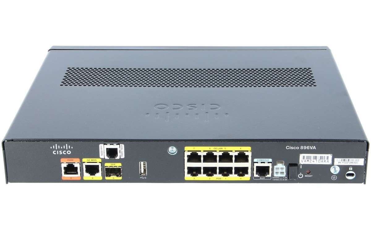 Cisco C897VA-K9, Cisco 897 VDSL2/ADSL2+ over POTs and 1GE/SFP Sec Router Linkom-PC
