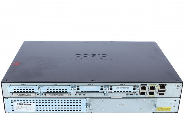 Cisco CISCO2911-DC/K9, Cisco 2911 w/3 GE,4 EHWIC,2 DSP,1 SM,256MB CF,512MB DRAM+DC