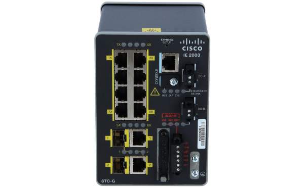 Cisco IE-2000-8TC-G-B, IE 8 10/100,2 T/SFP, Base.