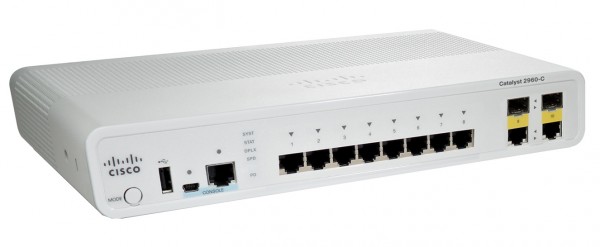 Cisco WS-C2960C-8TC-S, Catalyst 2960C Switch 8 FE, 2 x Dual Uplink, Lan Lite