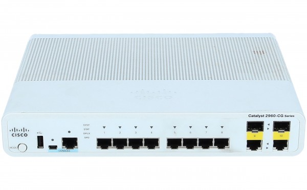 Cisco WS-C2960CG-8TC-L, Catalyst 2960C Switch 8 GE, 2 x Dual Uplink, LAN Base