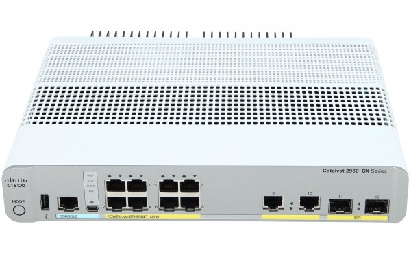 Cisco WS-C2960CX-8PC-L, Cisco Catalyst 2960-CX 8 Port PoE, LAN Base.