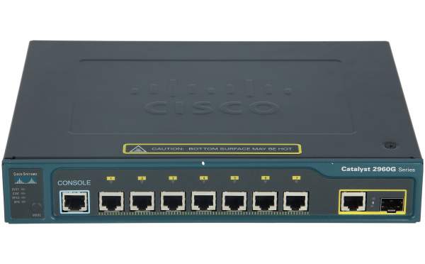 Cisco WS-C2960G-8TC-L, Catalyst 2960 7 10/100/1000 + 1 T/SFP LAN Base