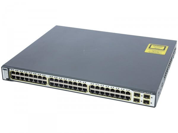 Cisco WS-C3750-48PS-S, Catalyst 3750 48 10/100 PoE + 4 SFP Standard Image
