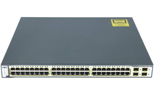 Cisco WS-C3750G-48TS-S, Catalyst 3750 48 10/100/1000T + 4 SFP Standard Multilayer