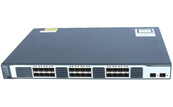 Cisco WS-C3750V2-24FS-S, Catalyst 3750V2 24 100BASE-FX ports + 2 SFP Standard Image