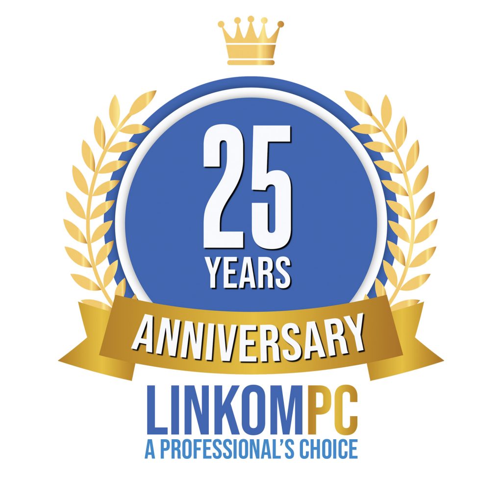 Linkom-PC 25 years anniversary logo