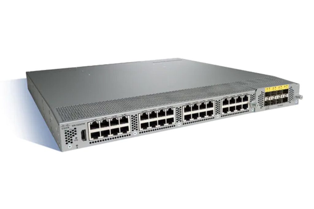Cisco N2K-C2232TM-E, N2K-C2232TM-E-10GE (32x1/10GT+8x10GE), airflow/power option