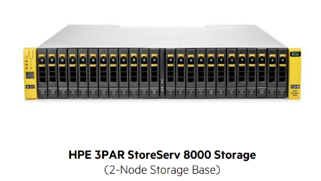 HPE 3PAR 8200 StoreServ storage 2 node storage base